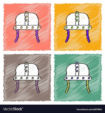 Collection of flat shading style icons ancient vector image
