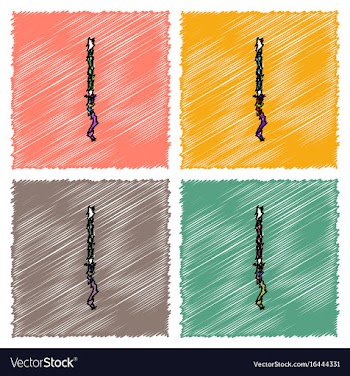 Collection of flat shading style icons ancient vector image