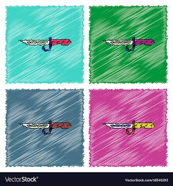 Collection of flat shading style icons army vector image