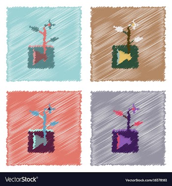 Collection of flat shading style icons axe with vector image