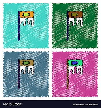 Collection of flat shading style icons bloody vector image