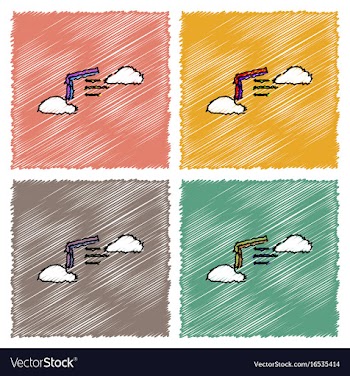 Collection of flat shading style icons boomerang vector image