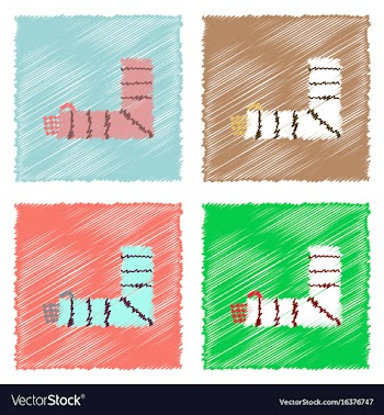 Collection of flat shading style icons broken arm vector image