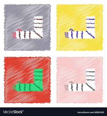 Collection of flat shading style icons broken arm vector image