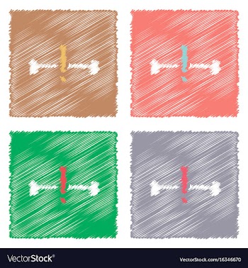 Collection of flat shading style icons broken bone vector image