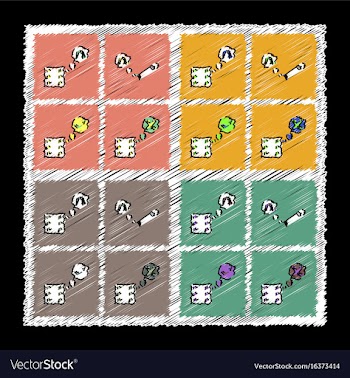 Collection of flat shading style icons casino vector image