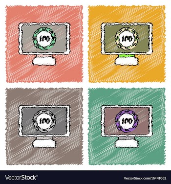 Collection of flat shading style icons casino vector image