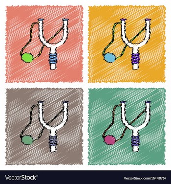 Collection of flat shading style icons children vector image