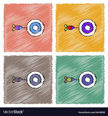 Collection of flat shading style icons children vector image
