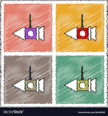 Collection of flat shading style icons children vector image