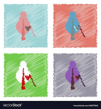 Collection of flat shading style icons chopping vector image