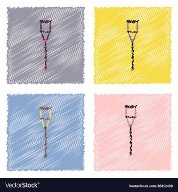 Collection of flat shading style icons crutch vector image
