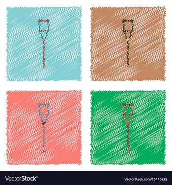 Collection of flat shading style icons crutch vector image