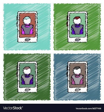 Collection of flat shading style icons dealer vector image