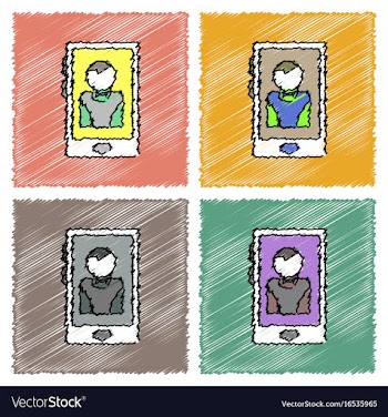 Collection of flat shading style icons dealer vector image