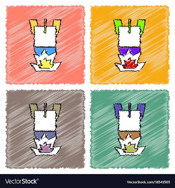 Collection of flat shading style icons detonation vector image