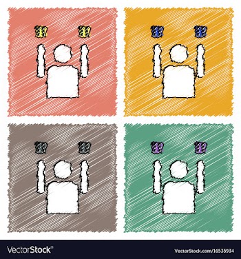 Collection of flat shading style icons dice and vector image
