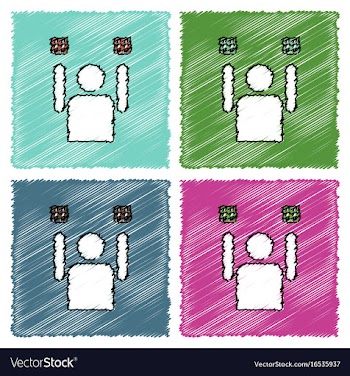 Collection of flat shading style icons dice and vector image