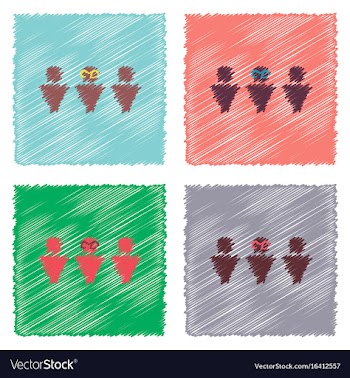 Collection of flat shading style icons doctor and vector image
