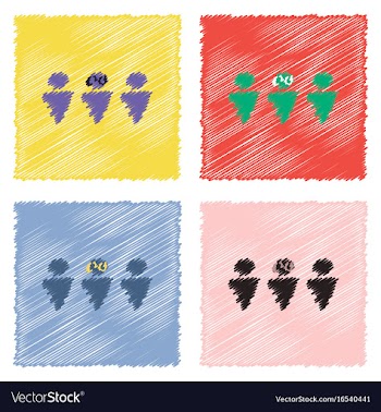 Collection of flat shading style icons doctor and vector image