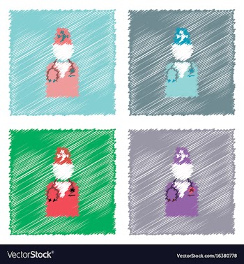 Collection of flat shading style icons doctor vector image