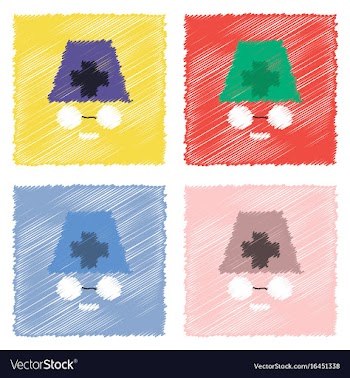 Collection of flat shading style icons doctors vector image