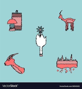 Collection of flat shading style icons eco system vector image