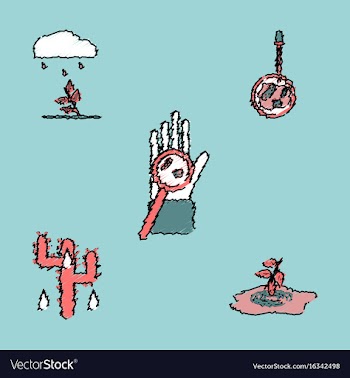 Collection of flat shading style icons eco system vector image