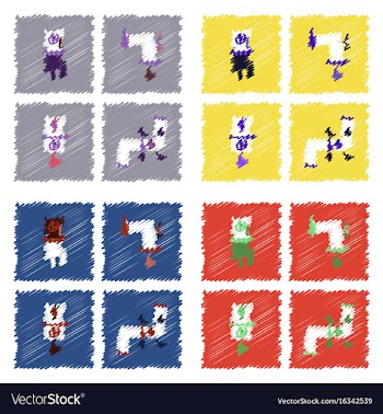 Collection of flat shading style icons eco system vector image