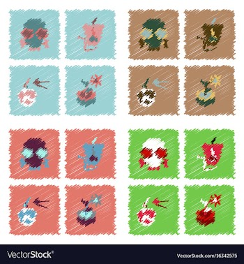 Collection of flat shading style icons eco system vector image