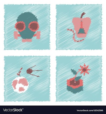 Collection of flat shading style icons eco system vector image