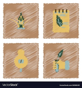 Collection of flat shading style icons eco system vector image