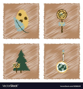 Collection of flat shading style icons eco system vector image