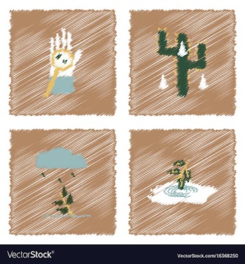 Collection of flat shading style icons eco system vector image