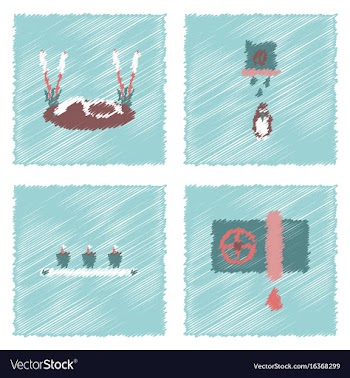 Collection of flat shading style icons eco system vector image
