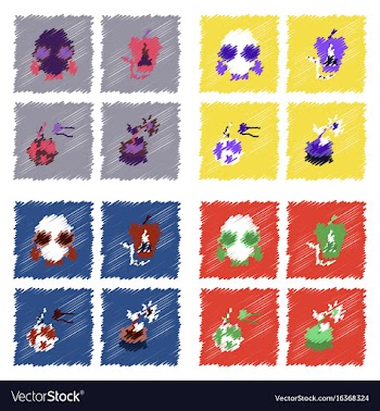 Collection of flat shading style icons eco system vector image