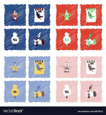 Collection of flat shading style icons eco system vector image
