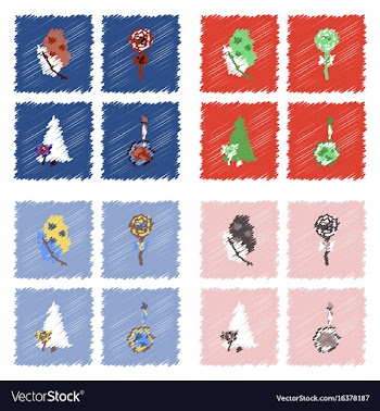 Collection of flat shading style icons eco system vector image