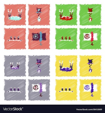 Collection of flat shading style icons eco system vector image