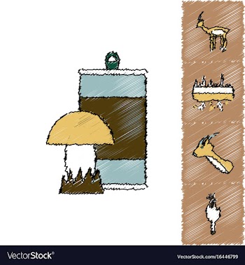 Collection of flat shading style icons eco system vector image