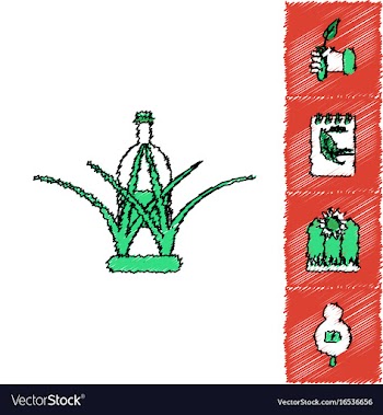 Collection of flat shading style icons eco system vector image