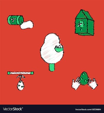Collection of flat shading style icons eco system vector image