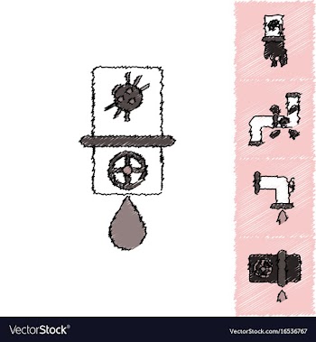 Collection of flat shading style icons eco system vector image
