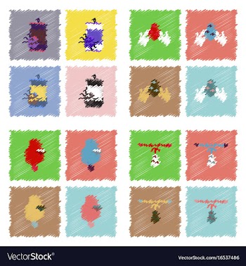 Collection of flat shading style icons eco system vector image