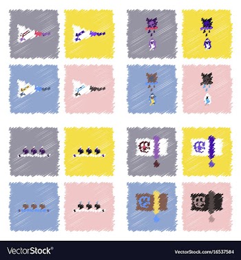 Collection of flat shading style icons eco system vector image