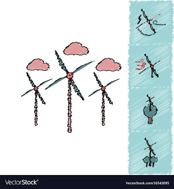 Collection of flat shading style icons ecological vector image