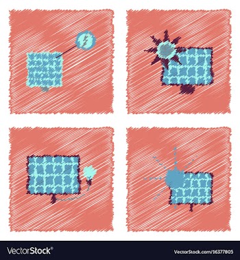 Collection of flat shading style icons ecological vector image