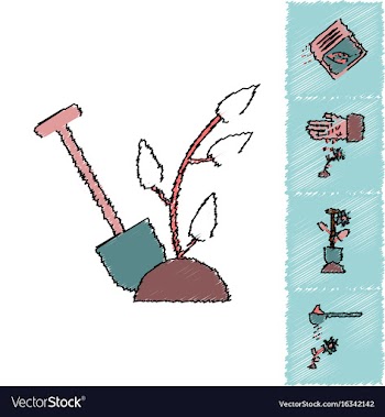 Collection of flat shading style icons ecology vector image
