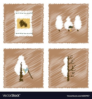 Collection of flat shading style icons ecology vector image