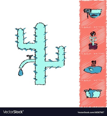 Collection of flat shading style icons ecology vector image